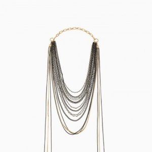 Stella and Dot Layered Feather Necklce